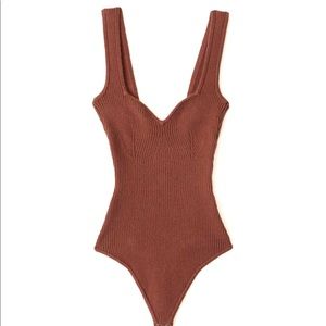 Elevated Ribbed Knit Sweetheart Bodysuit